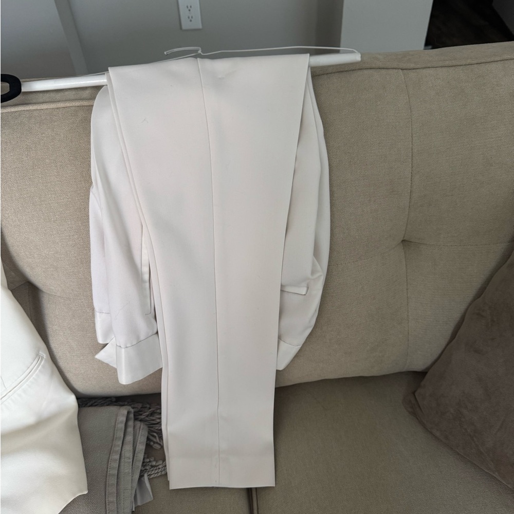 Zara Cream Trousers in Structured Minimalist Style